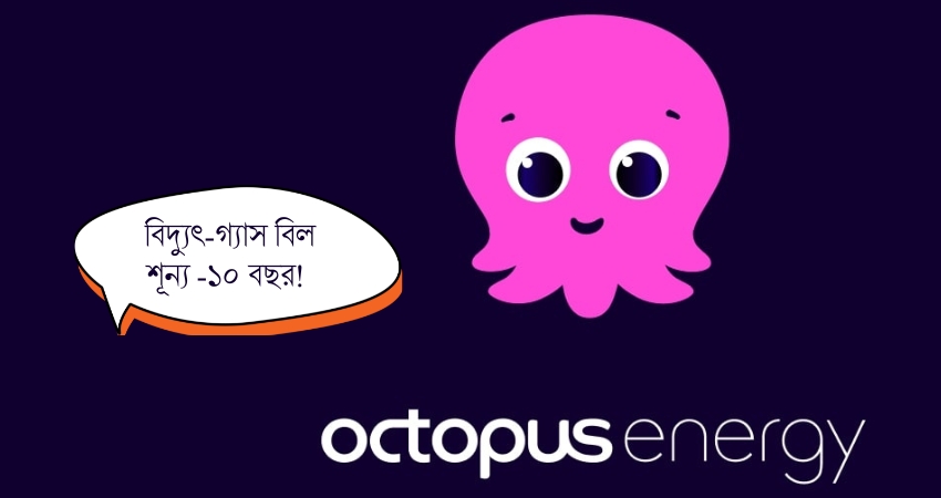 বিদ্যুৎ-গ্যাস বিল শূন্য - ১০ বছর! যুক্তরাজ্যে অক্টোপাস এনার্জির অবিশ্বাস্য অফার